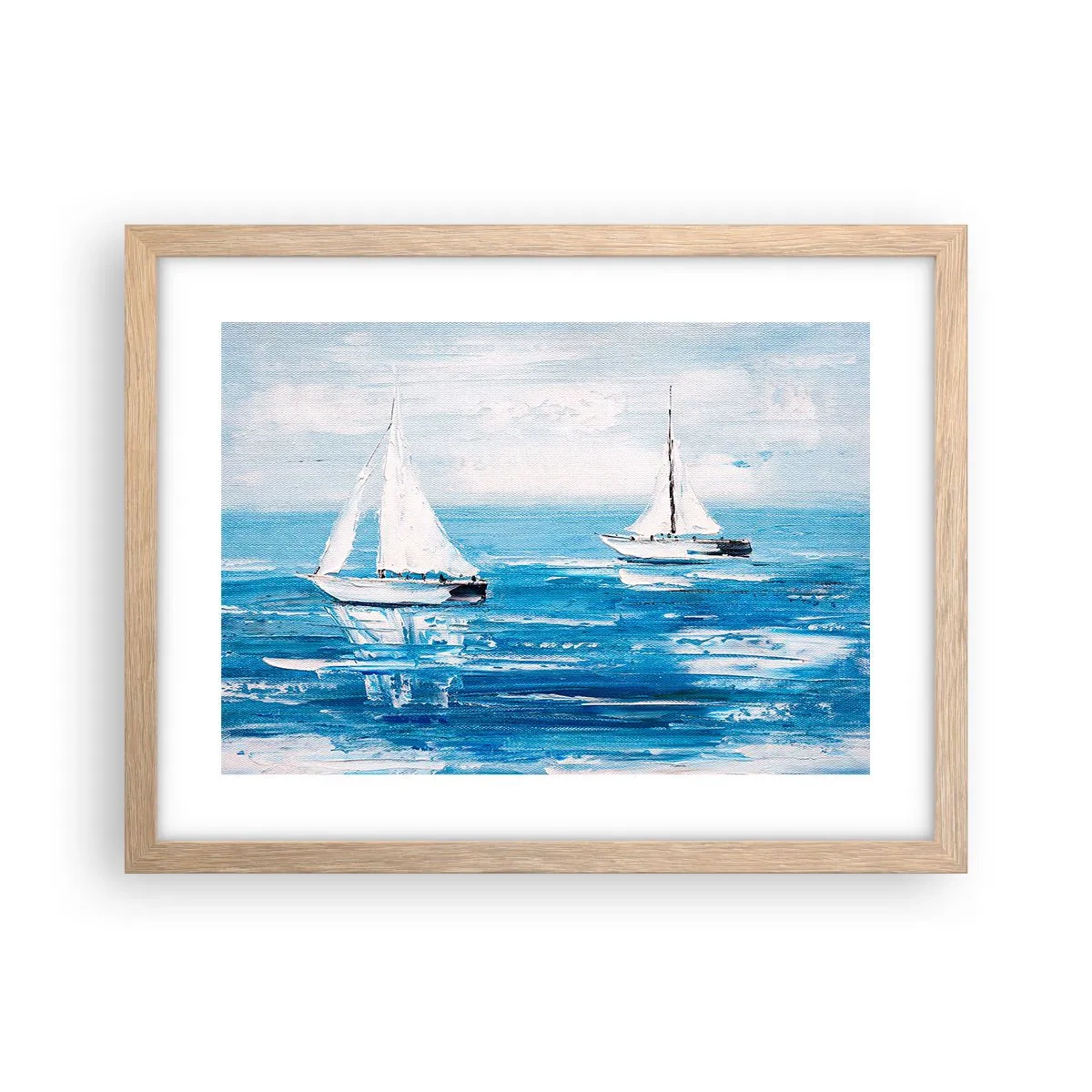 Affiche dans un chêne clair - Poster - Avec un ami à mes côtés - 40x30 cm