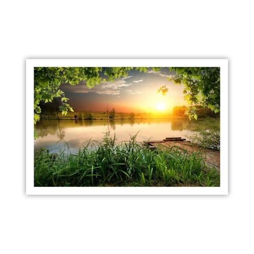 Affiche - Poster - Paysage dans un cadre verdoyant - 91x61 cm