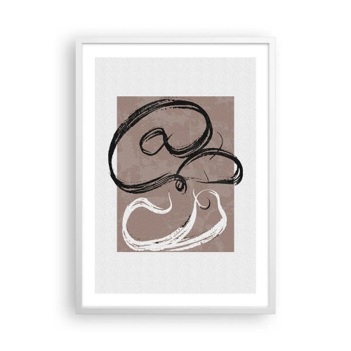 Affiche dans un cadre blanc - Poster - Composition – la recherche de la plénitude - 50x70 cm