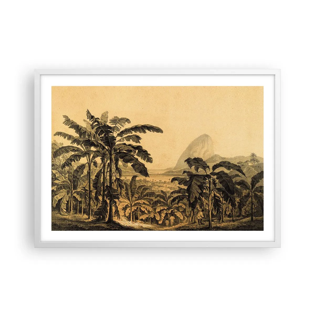 Affiche dans un cadre blanc - Poster - Dans un climat colonial - 70x50 cm