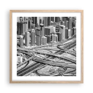 Affiche dans un chêne clair - Poster - Dubaï - la ville impossible - 50x50 cm