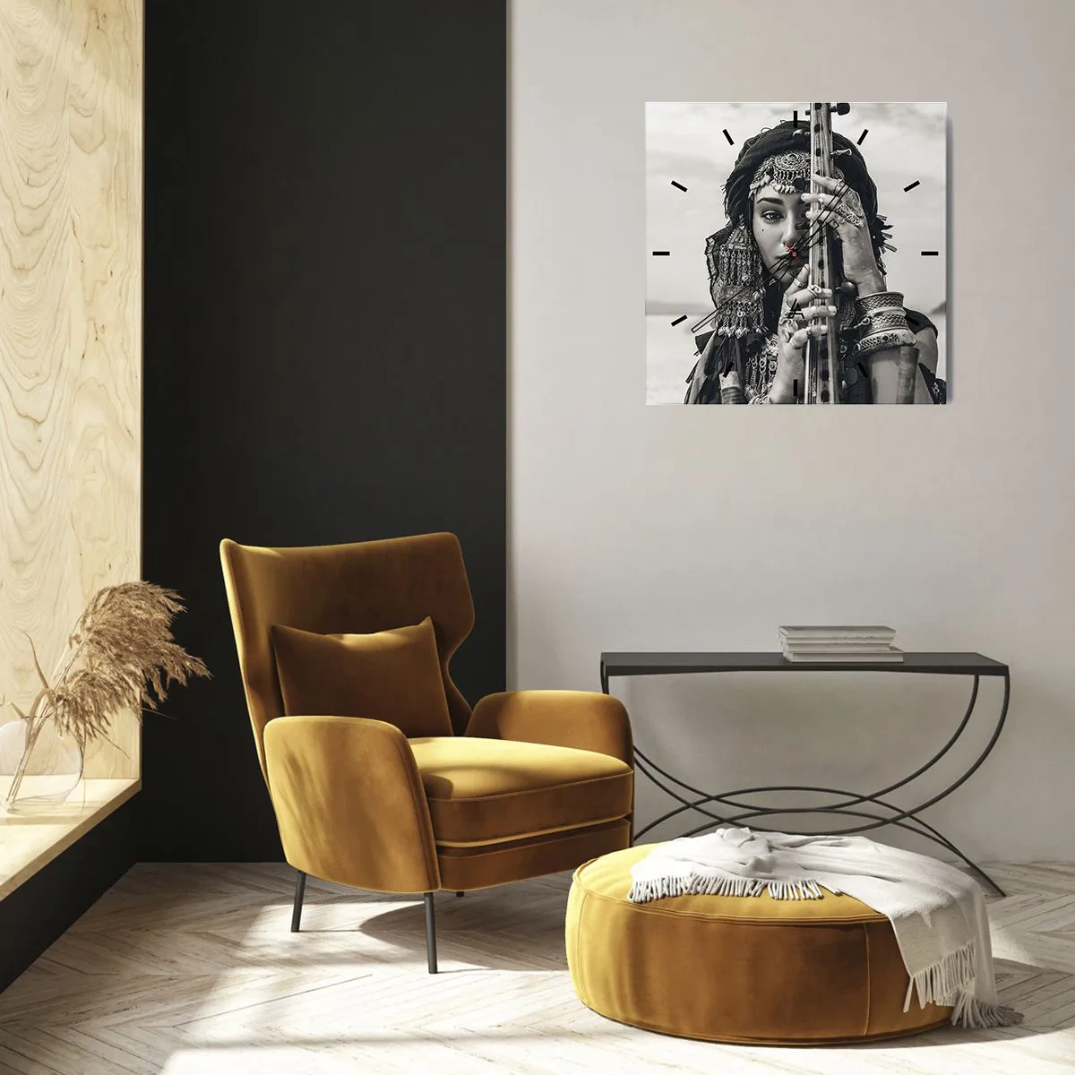 Horloge murale - Pendule murale - Musique de l'Orient elle-même - 40x40 cm