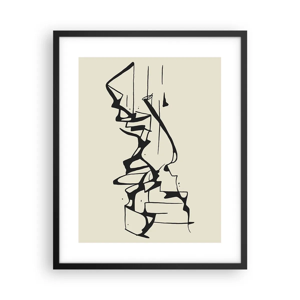 Affiche dans un cadre noir - Poster - Peut-être un paysage - 40x50 cm