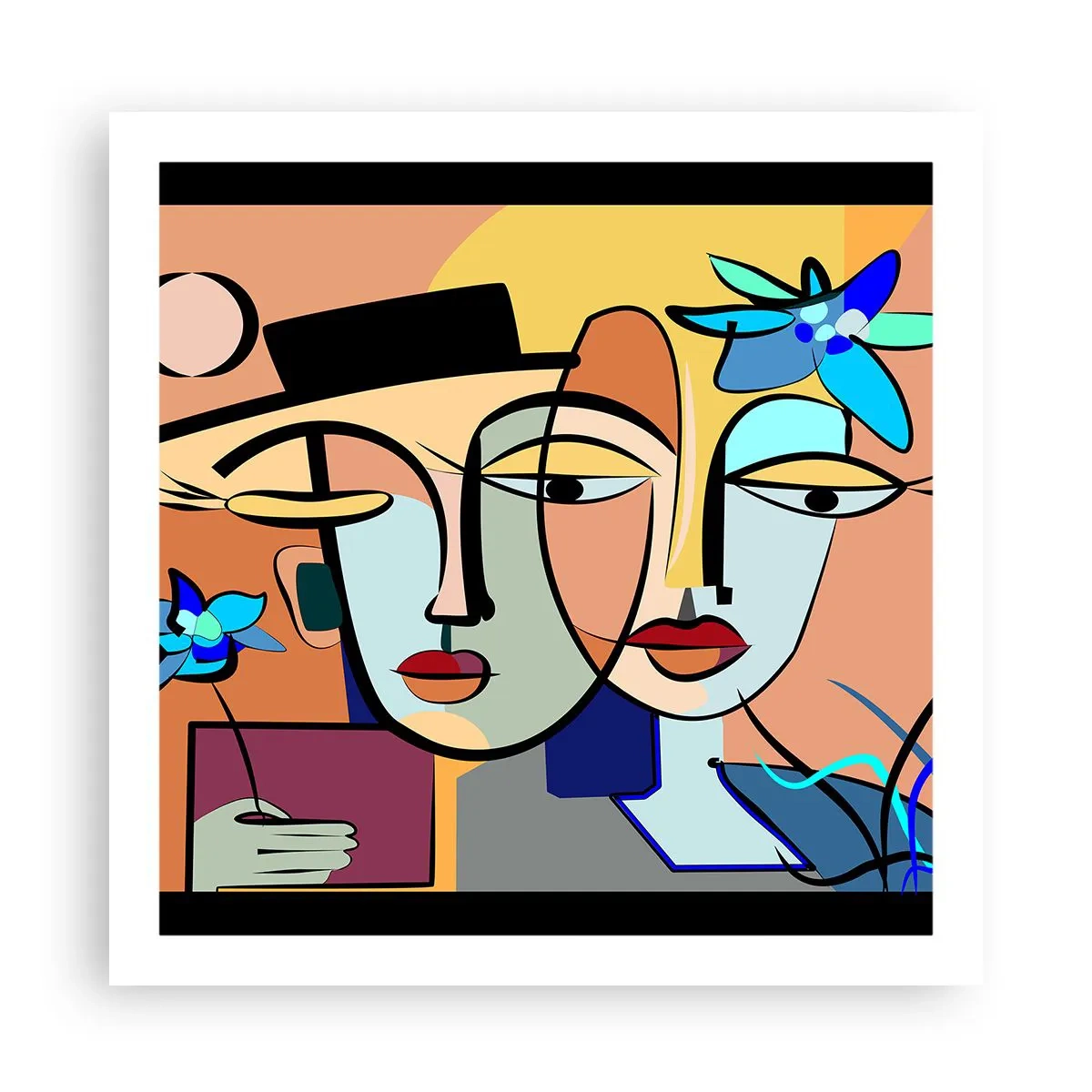 Affiche - Poster - Le Rendez-vous de Picasso - 60x60 cm
