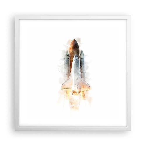Affiche dans un cadre blanc - Poster - Des explorateurs pour commencer - 50x50 cm