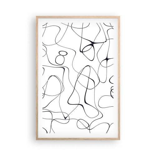 Affiche dans un chêne clair - Poster - Le chemin de la vie, les voies du hasard - 61x91 cm