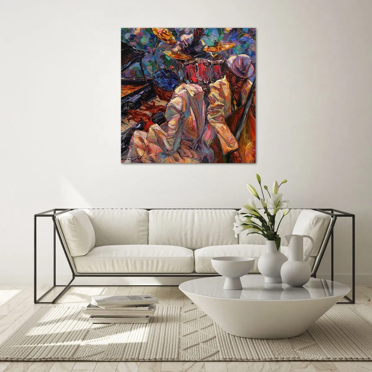 Impression sur verre - Image sur verre - Dans le même tempo - 70x70 cm