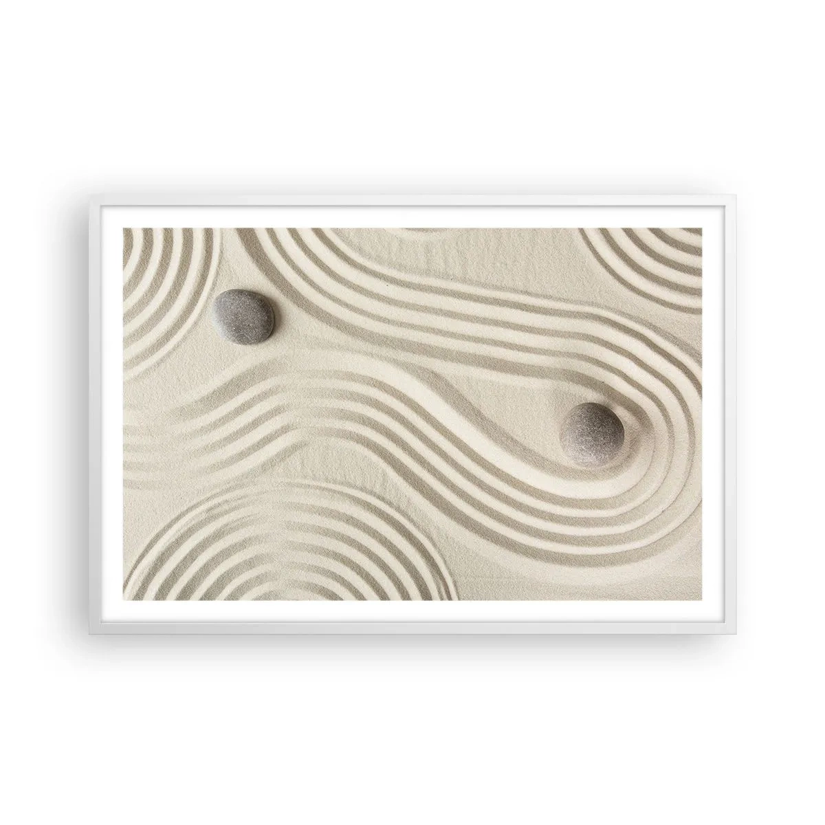 Affiche dans un cadre blanc - Poster - Touche de chaleur - 91x61 cm