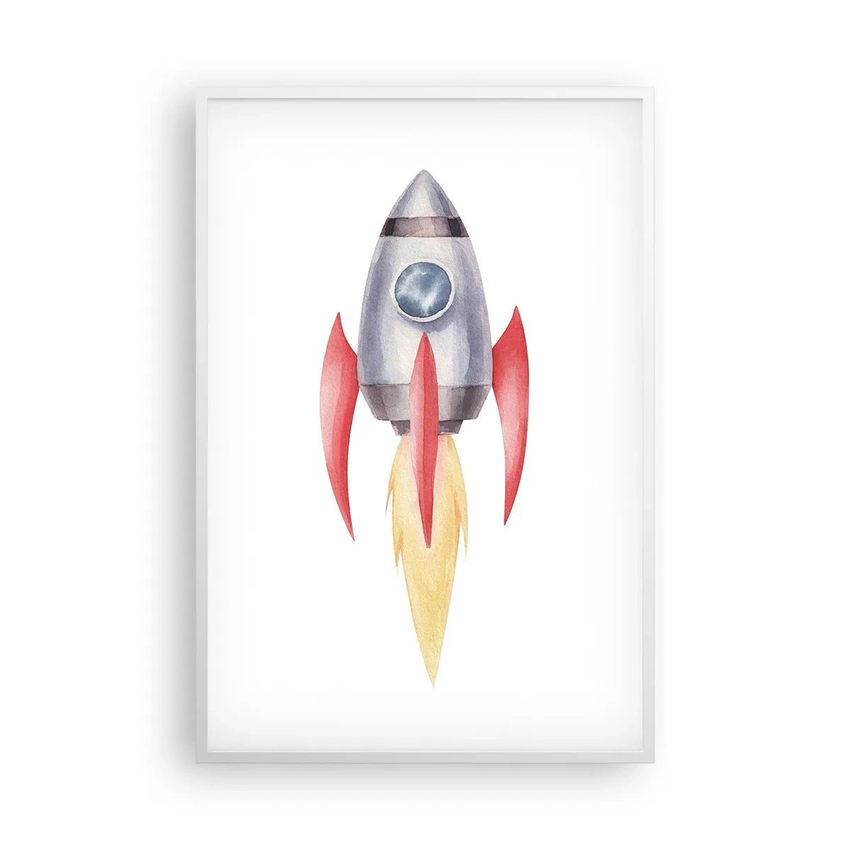 Affiche dans un cadre blanc - Poster - Plus haut, plus vite, plus loin - 61x91 cm