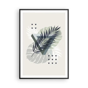 Affiche dans un cadre noir - Poster - Nature et géométrie - deux odres? - 70x100 cm
