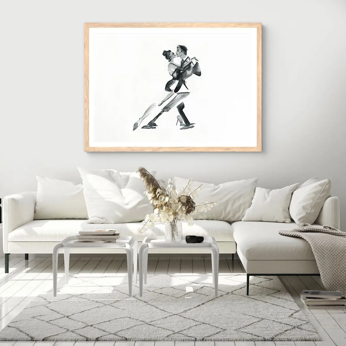 Affiche dans un chêne clair - Poster - En un battement - 100x70 cm