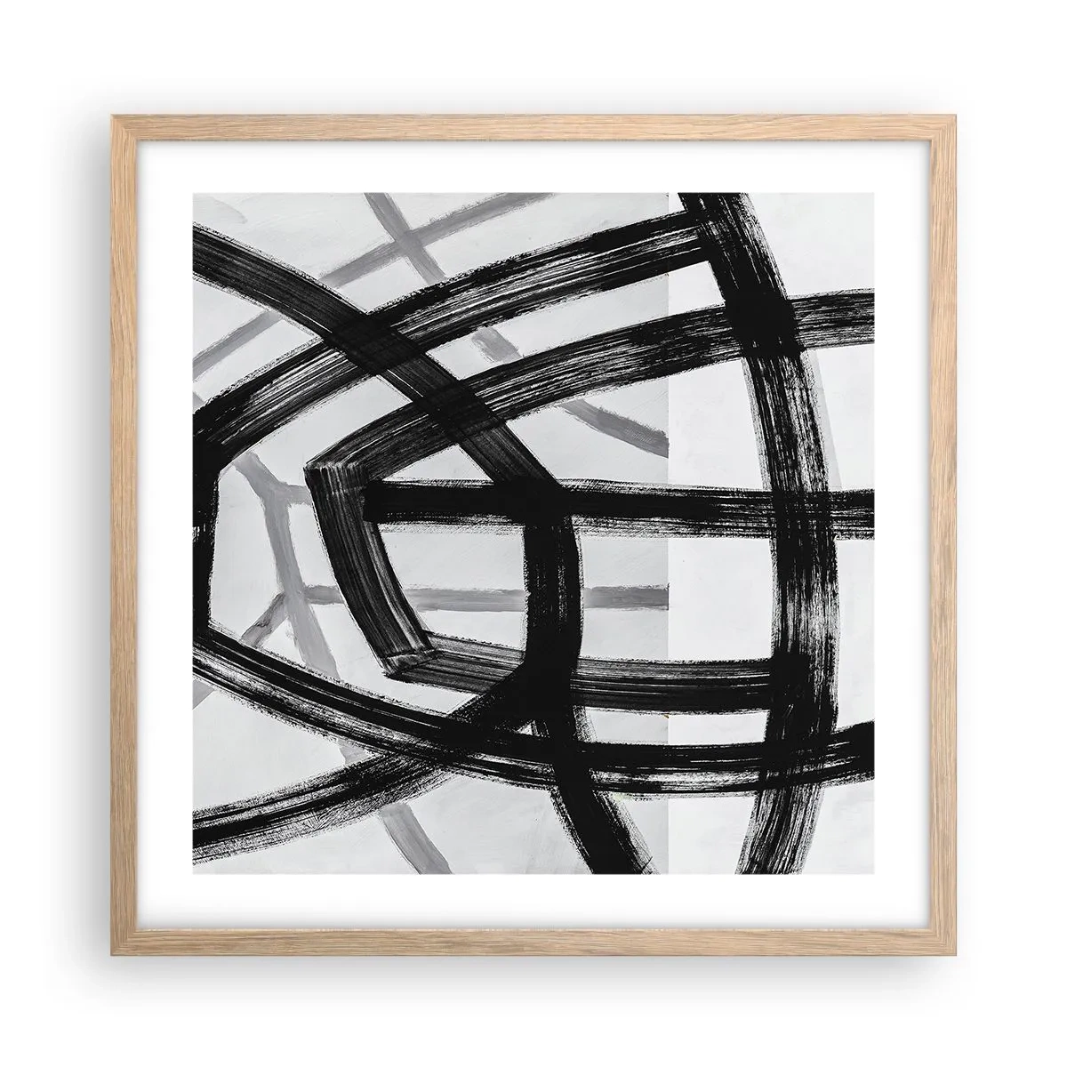 Affiche dans un chêne clair - Poster - Profondeur du bâtiment - 50x50 cm