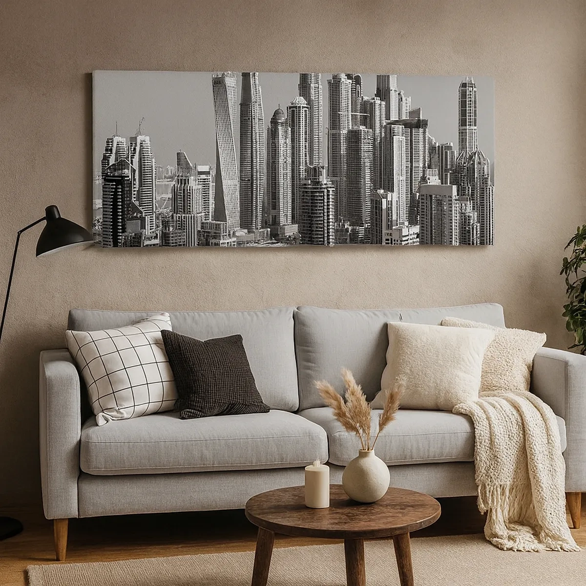 Impression sur toile - Image sur toile - Ville sur le désert - 30x30 cm