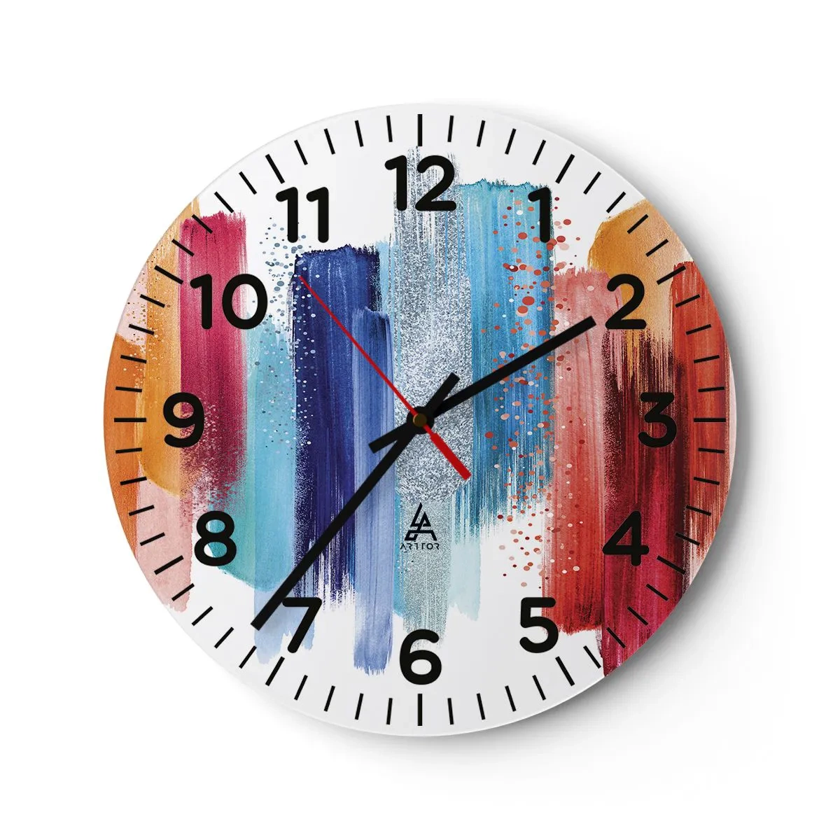 Horloge murale - Pendule murale - En haut et en bas - 30x30 cm