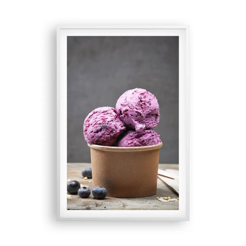 Affiche dans un cadre blanc - Poster - Douceur et froideur - 61x91 cm