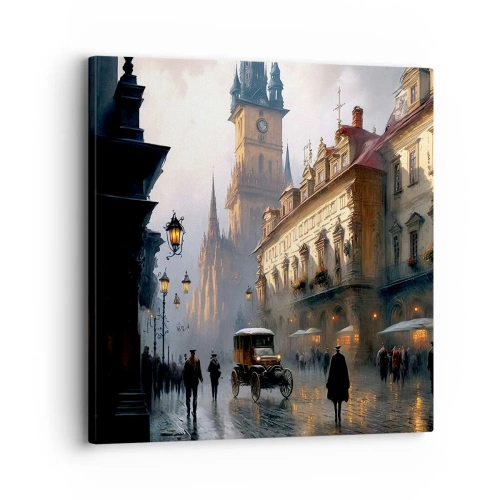 Impression sur toile - Image sur toile - Le charme d'une soirée pragoise - 30x30 cm
