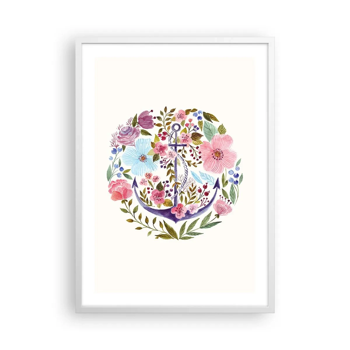 Affiche dans un cadre blanc - Poster - Le beau rêve du marin - 50x70 cm