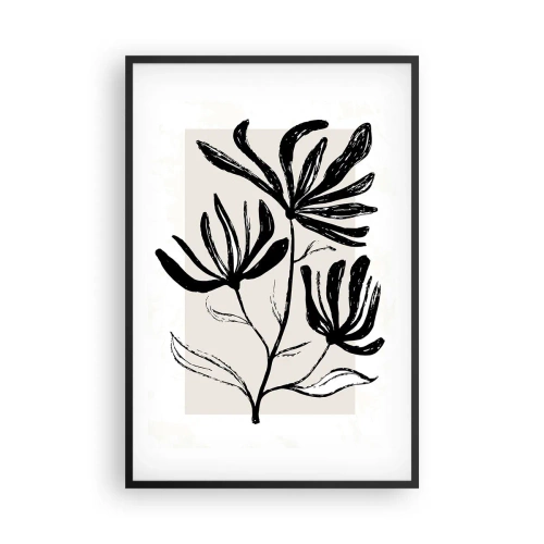 Affiche dans un cadre noir - Poster - Esquisse pour l'herbier - 61x91 cm