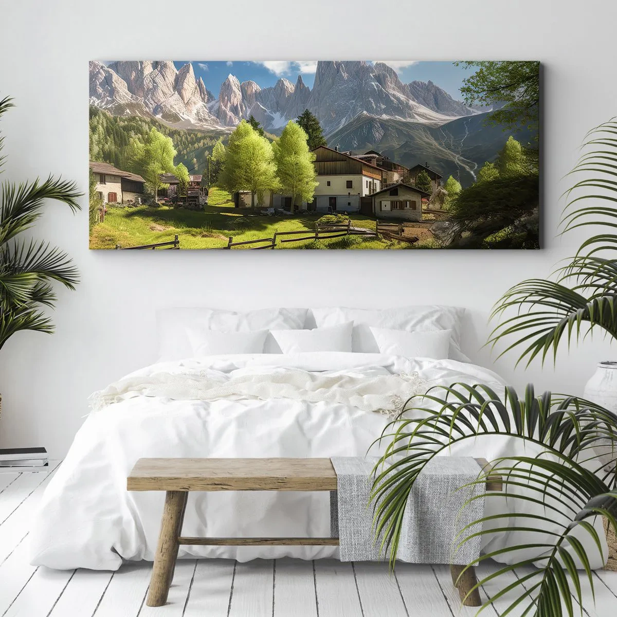 Impression sur toile - Image sur toile - Idylle alpine - 90x30 cm