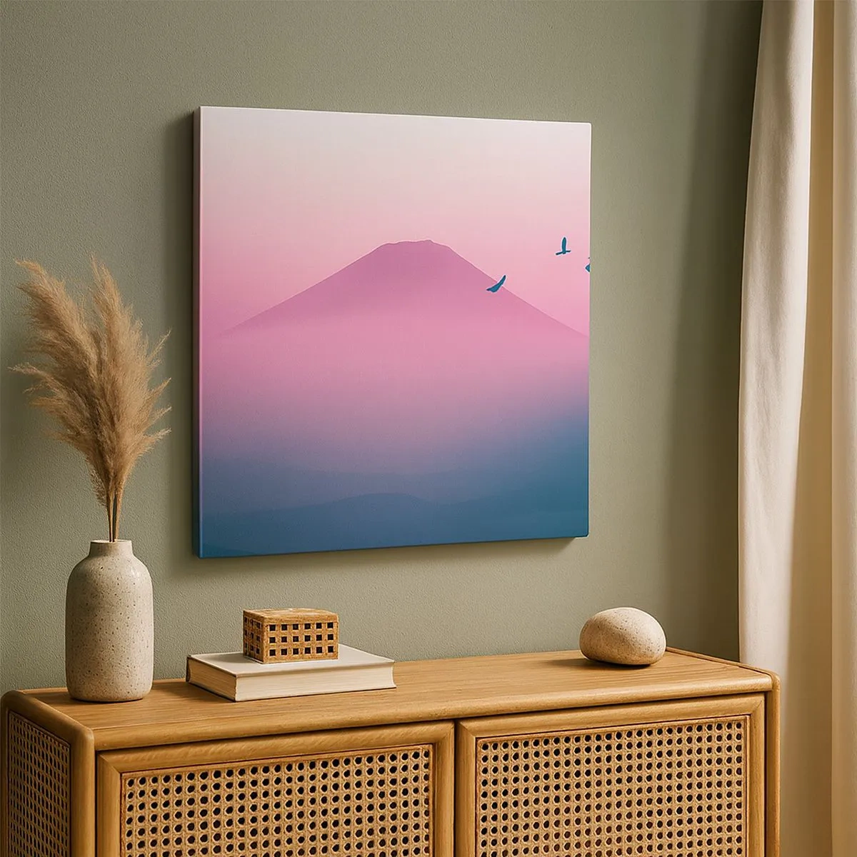 Impression sur toile - Image sur toile - Des pèlerins au dessus des nuages - 30x30 cm