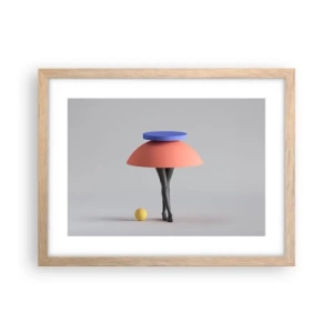 Affiche dans un chêne clair - Poster - Composition surréaliste - 40x30 cm