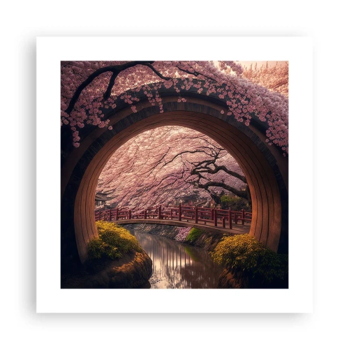 Affiche - Poster - Printemps japonais - 40x40 cm