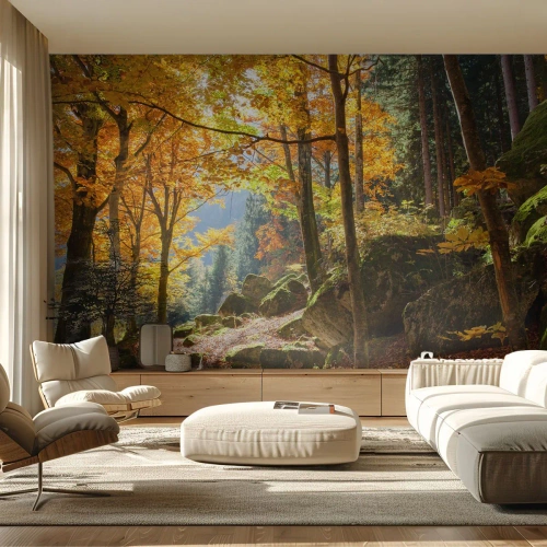 Papier Peint Photo Premium Canvas - Il est temps de se détendre - Paysage, Forêt, Nature - 250x175 cm
