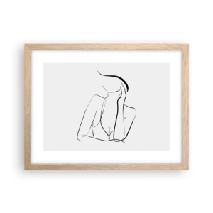 Affiche dans un chêne clair - Poster - Sur les vague d'un rêve - 40x30 cm