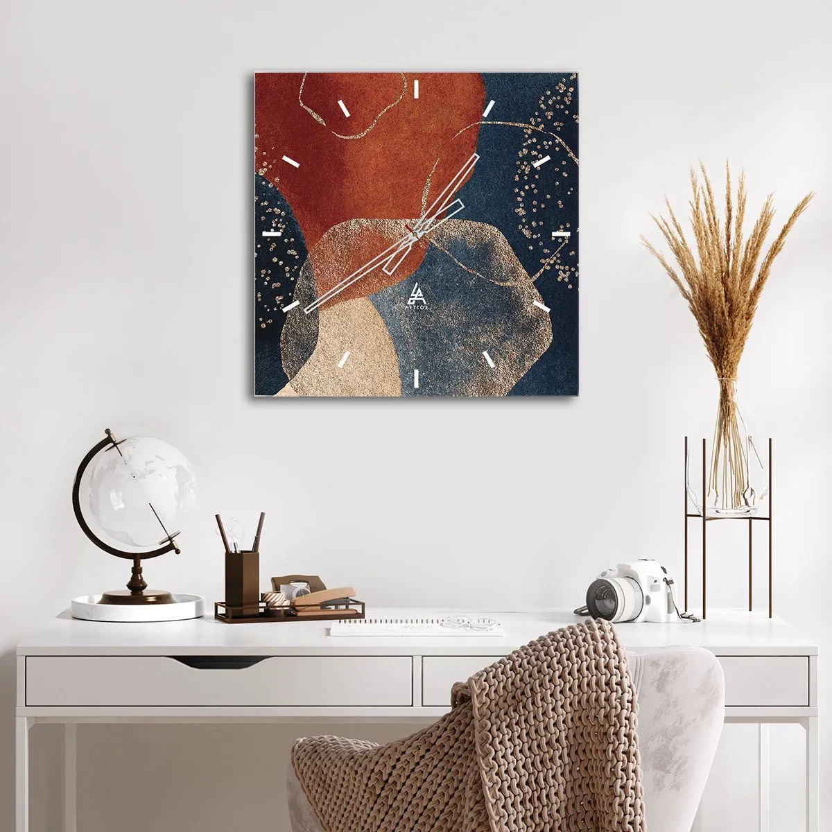 Horloge murale - Pendule murale - La légèreté de l'être - 30x30 cm