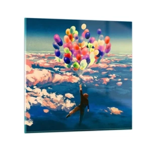 Impression sur verre - Image sur verre - Un rêve d'enfant devenu réalité - 70x70 cm