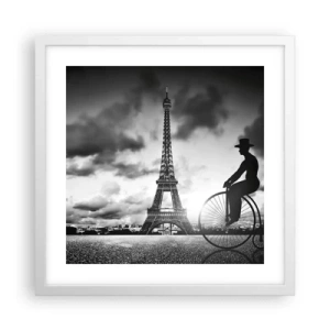 Affiche dans un cadre blanc - Poster - Nostalgie de la Belle Epoque - 40x40 cm