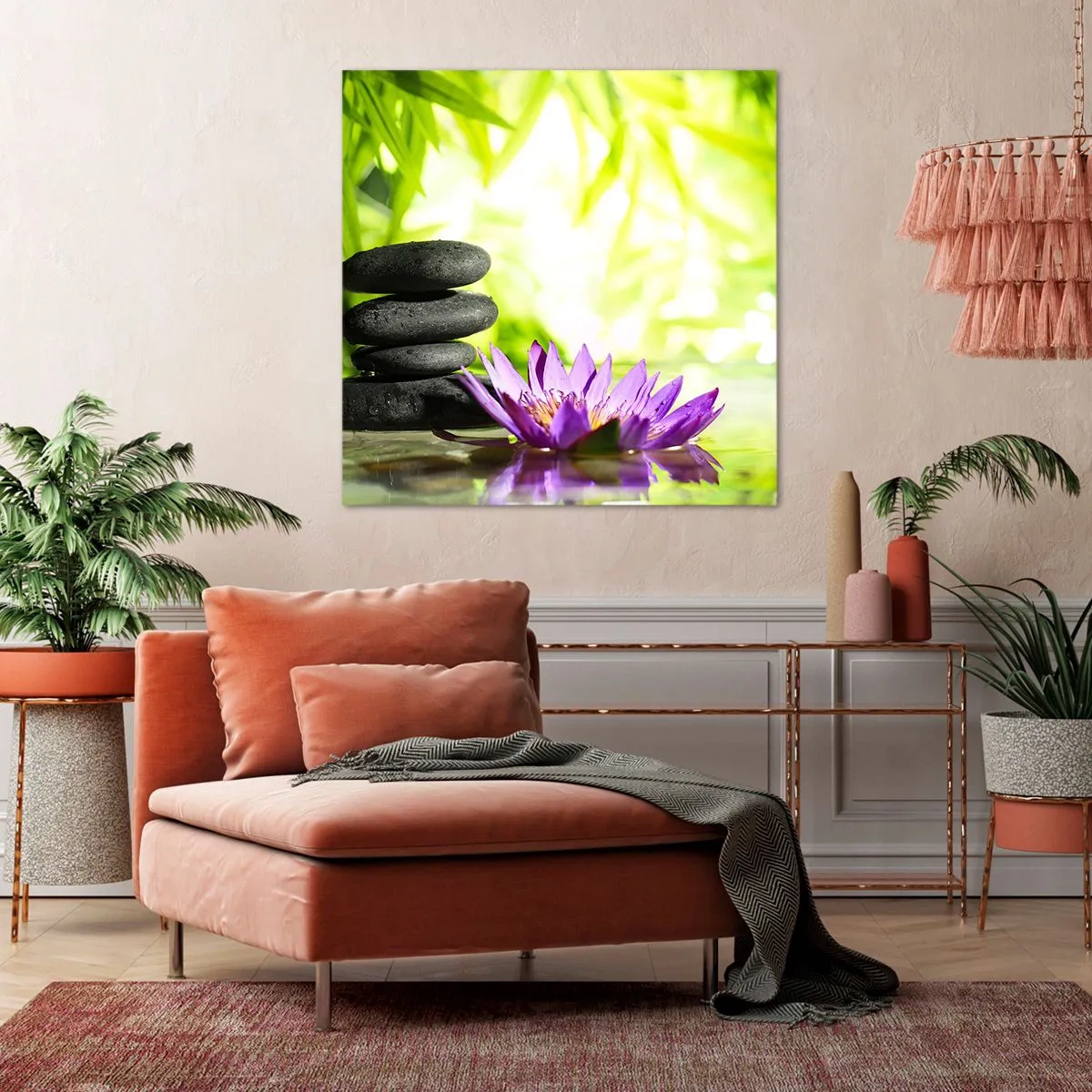 Impression sur toile - Image sur toile - Dans un buisson de bambou - 60x60 cm