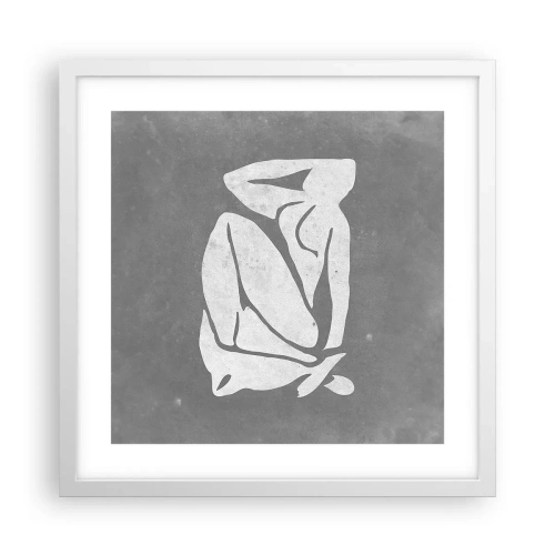 Affiche dans un cadre blanc - Poster - En pensée - 40x40 cm