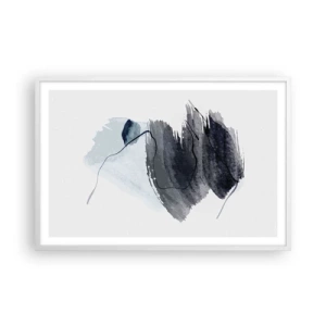 Affiche dans un cadre blanc - Poster - Intensité et mouvement - 91x61 cm