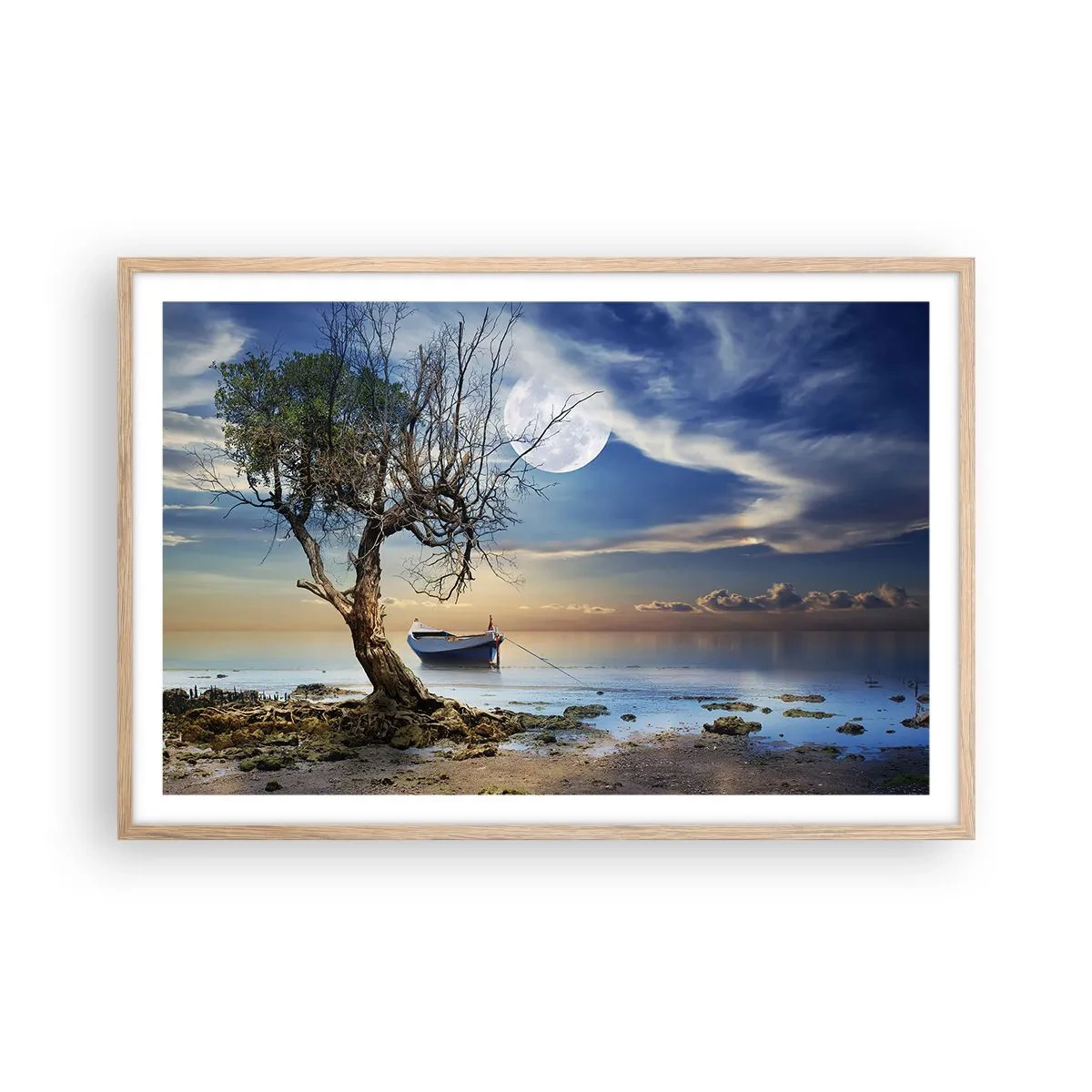 Affiche dans un chêne clair - Poster - Est-ce la fin ou le début ? - 91x61 cm