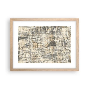 Affiche dans un chêne clair - Poster - Il attend d'être décodé - 40x30 cm