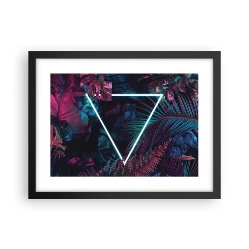 Affiche dans un cadre noir - Poster - Jardin de style disco - 40x30 cm