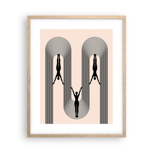 Affiche dans un chêne clair - Poster - Les jambes en l’air - 40x50 cm