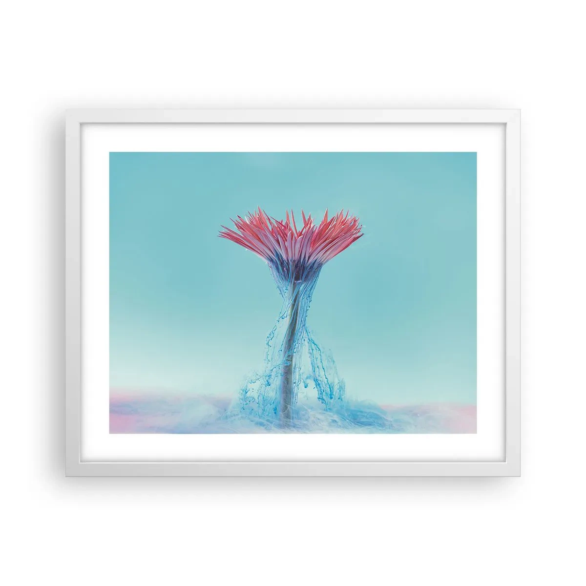 Affiche dans un cadre blanc - Poster - Dans une étreinte vivifiante - 50x40 cm