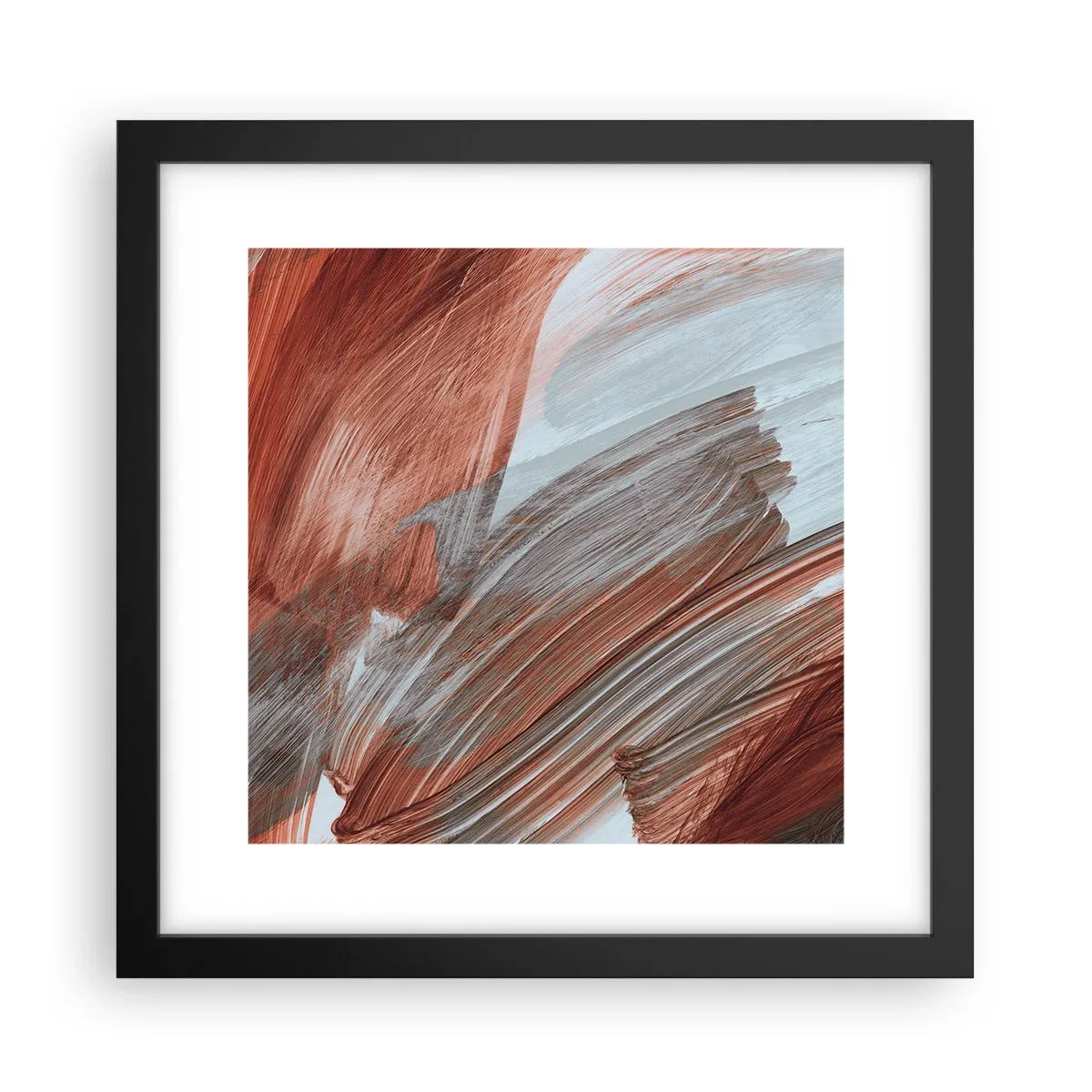 Affiche dans un cadre noir - Poster - Abstraction venteuse et automnale - 30x30 cm
