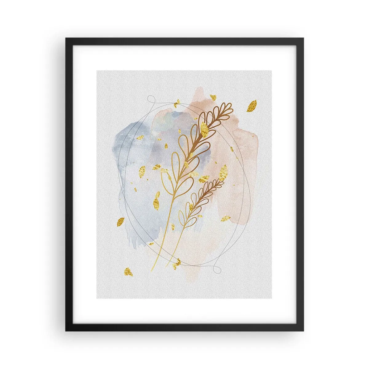 Affiche dans un cadre noir - Poster - Explosion d'or - 40x50 cm