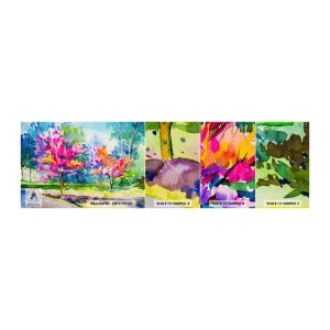 Échantillon De Papier Peint Standard Eco - Jardin arc-en-ciel à la lumière du printemps - Parc, Des arbres, Nature - 100x30 cm