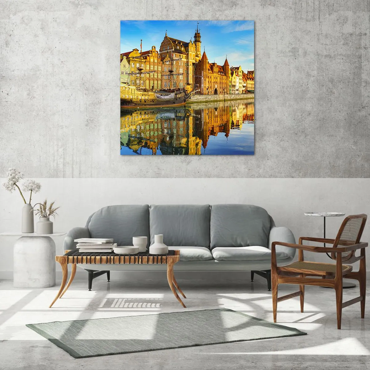 Impression sur verre - Image sur verre - Reflet dans le miroir du passé - 40x40 cm