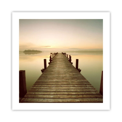 Affiche - Poster - L'aube, les premières lueurs, le jour  - 50x50 cm