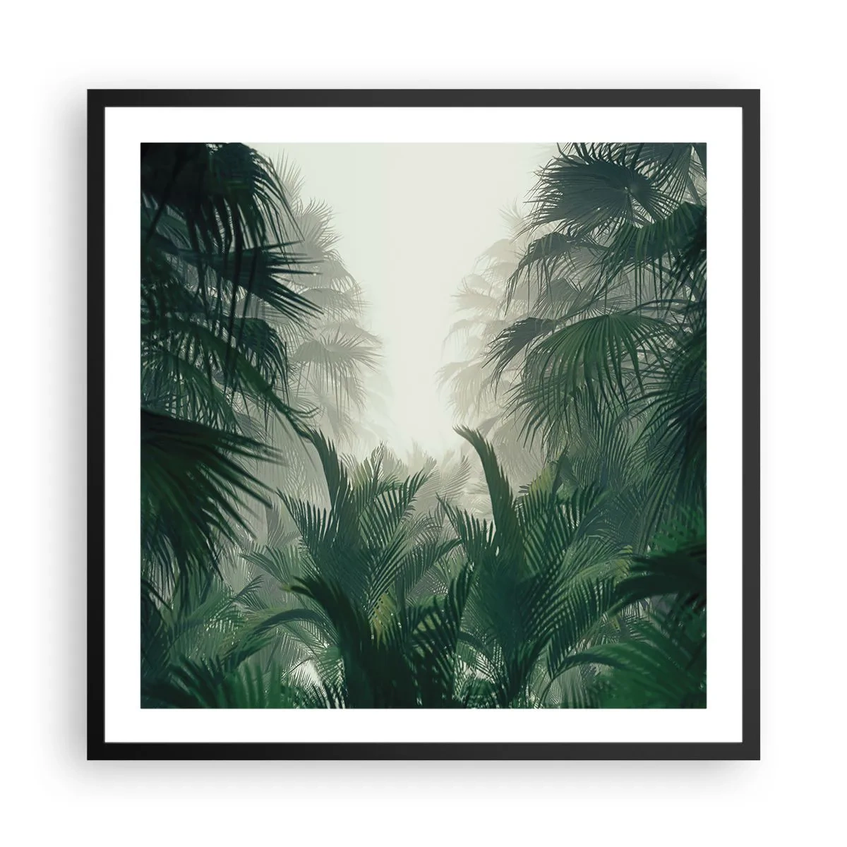 Affiche dans un cadre noir - Poster - Secret tropical - 60x60 cm