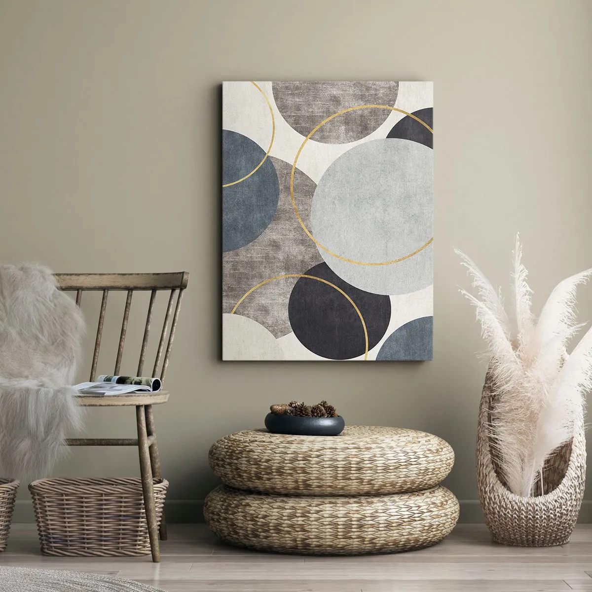 Impression sur toile - Image sur toile - Cercles sur cercles - 65x120 cm