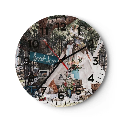 Horloge murale - Pendule murale - Make love… - 40x40 cm