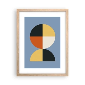 Affiche dans un chêne clair - Poster - Regarde et compte - 30x40 cm