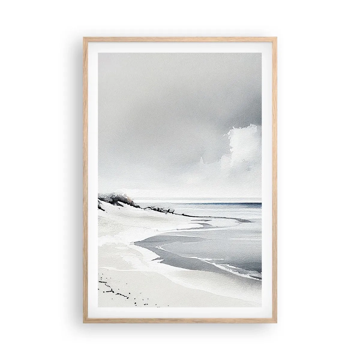 Affiche dans un chêne clair - Poster - Ensemble depuis toujours - 61x91 cm