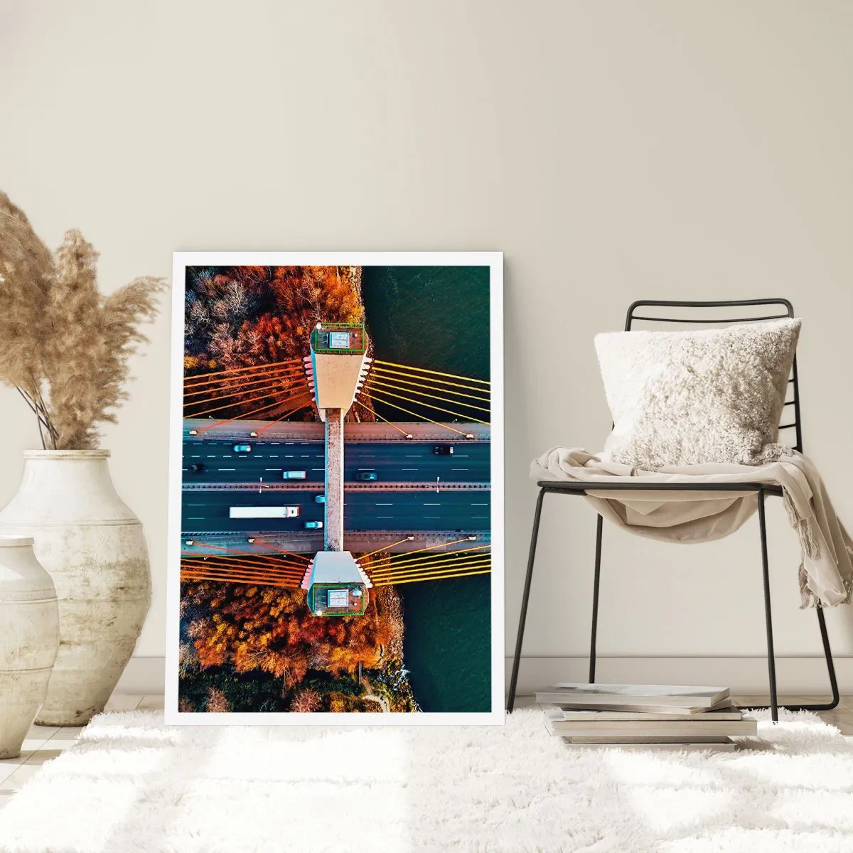 Affiche - Poster - Au dessus de l'eau et de la forêt - 40x50 cm